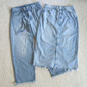 &Denim Jeans + Skirt Bundle